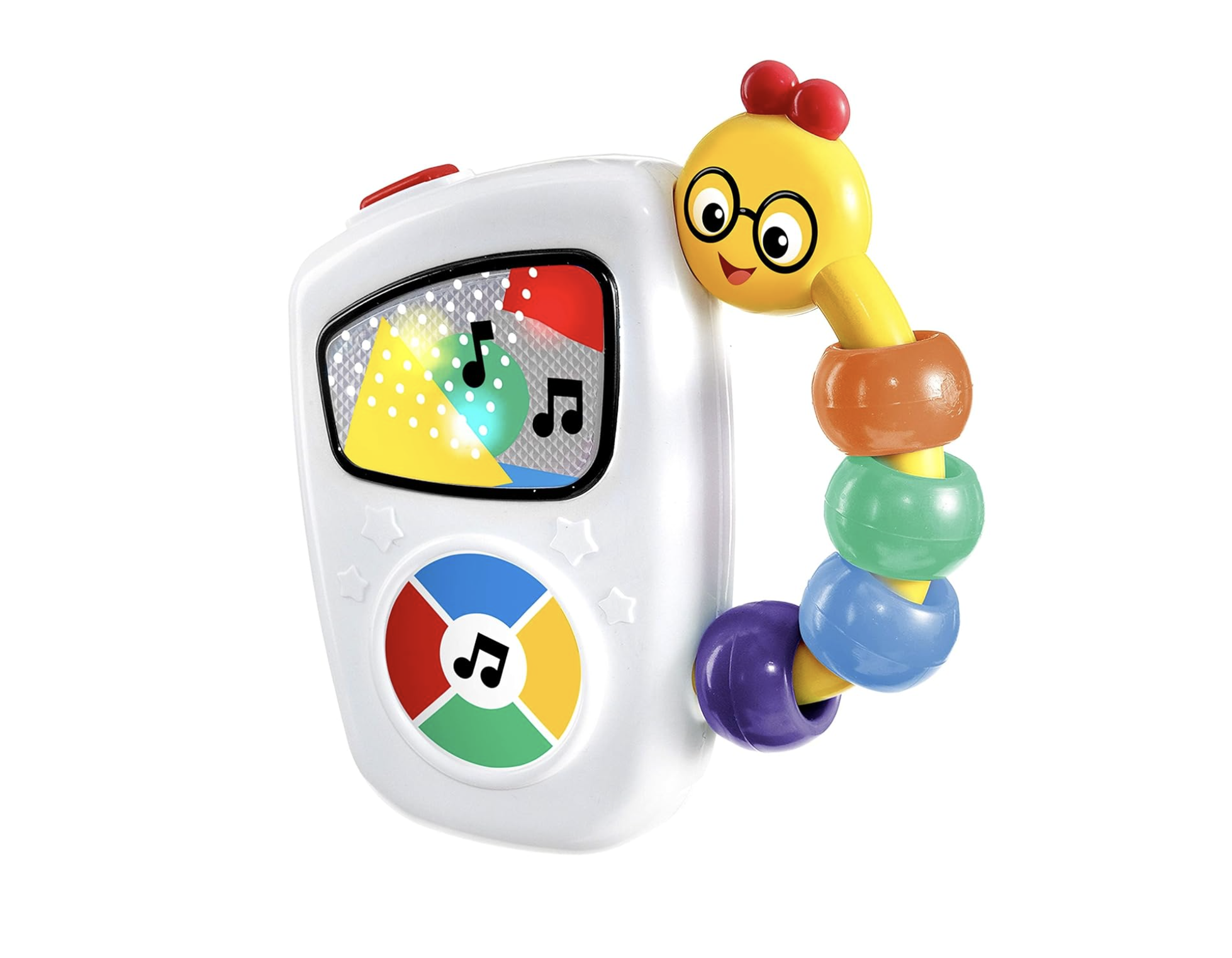 Handheld musical toy with colorful lights and classical melodies