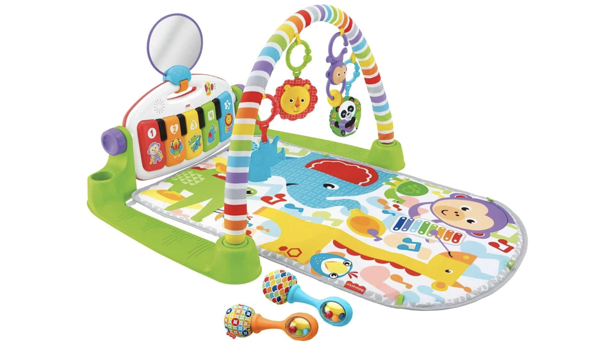 Fisher-Price Deluxe Kick & Play Piano Gym versatile baby gym with interactive piano and hanging toys