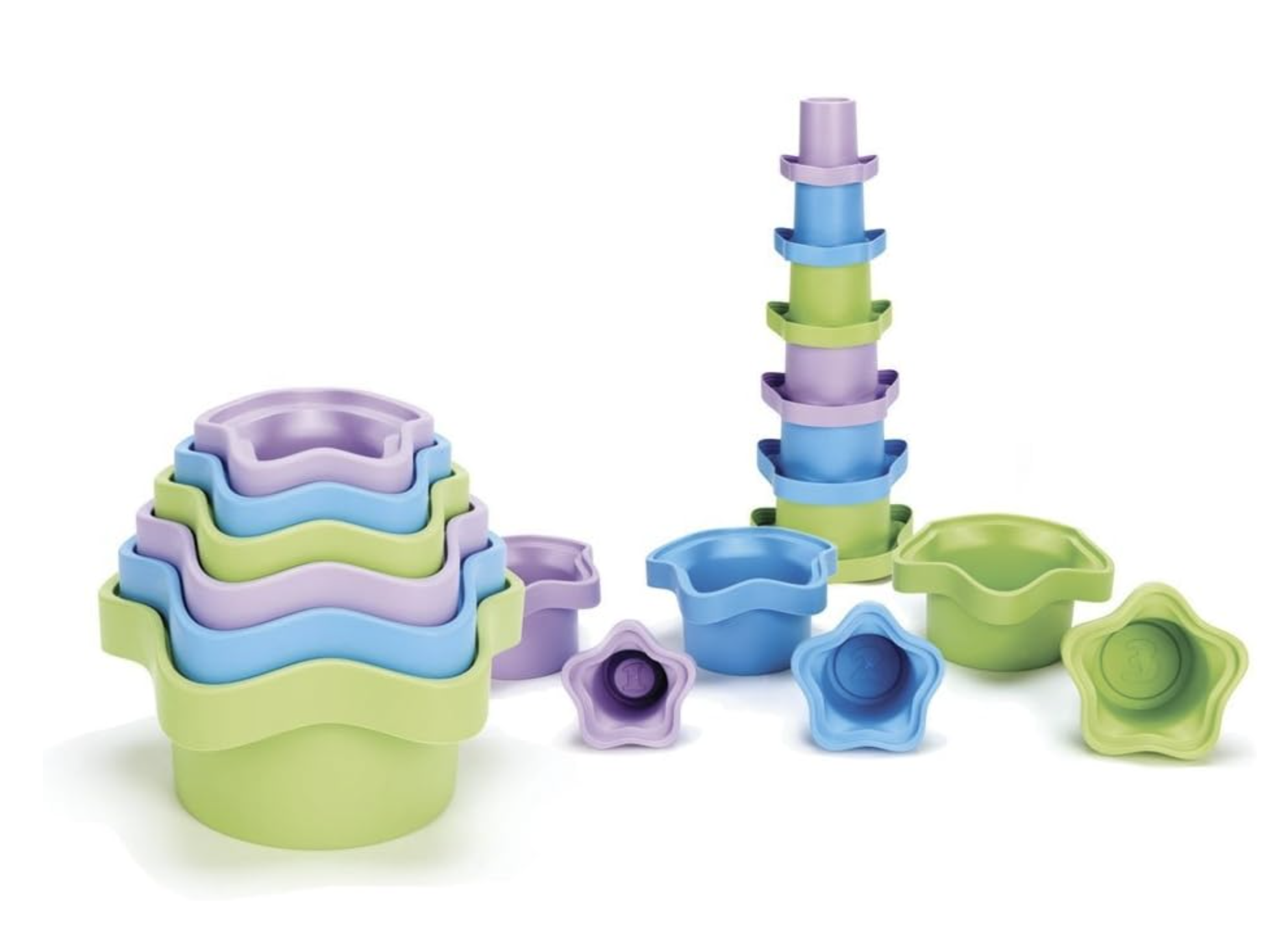 Green Toys Stacking Cups colorful and eco-friendly stacking toy for developmental play