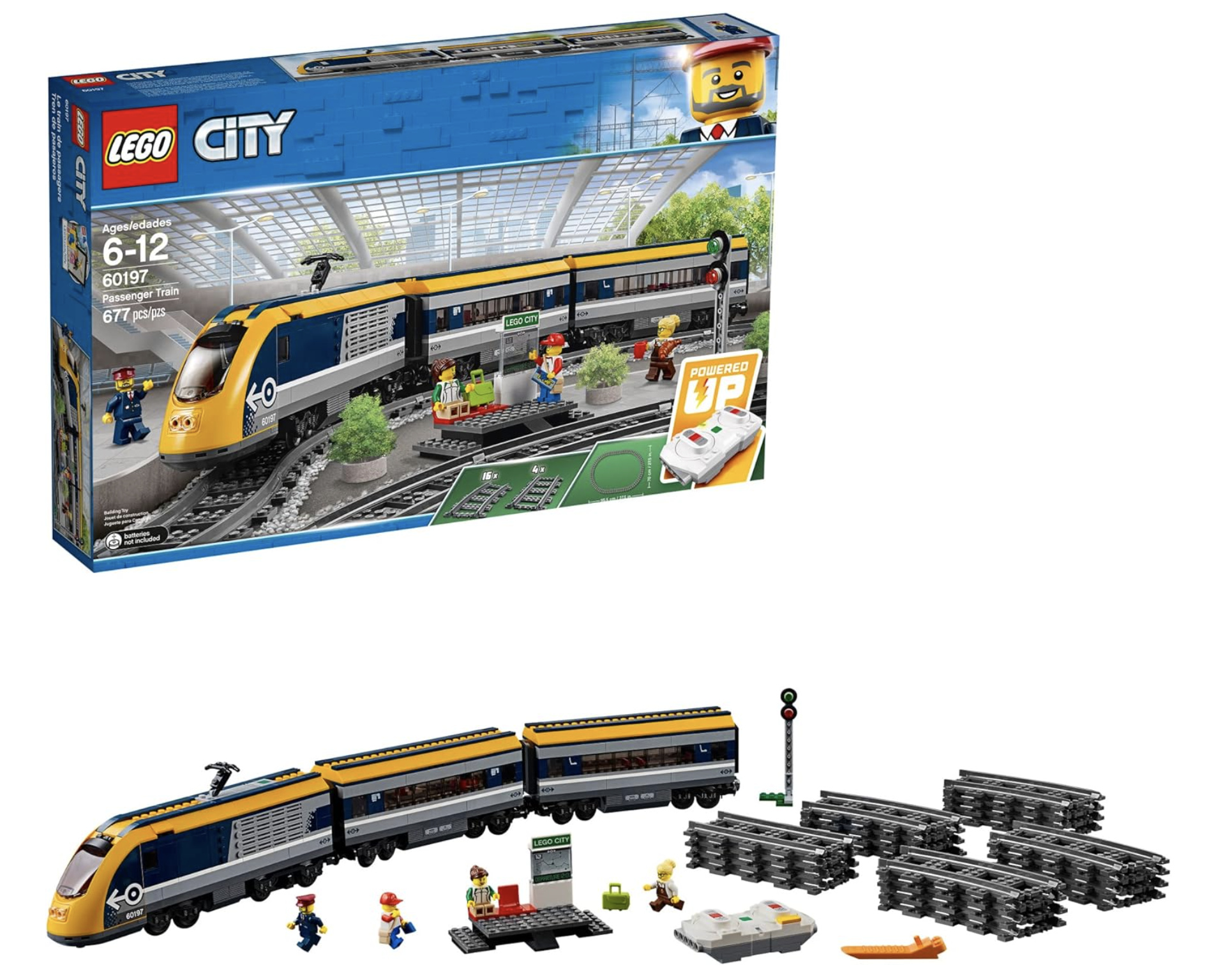 LEGO City Passenger Train Set detailed train set with motorized train and track components for dynamic play