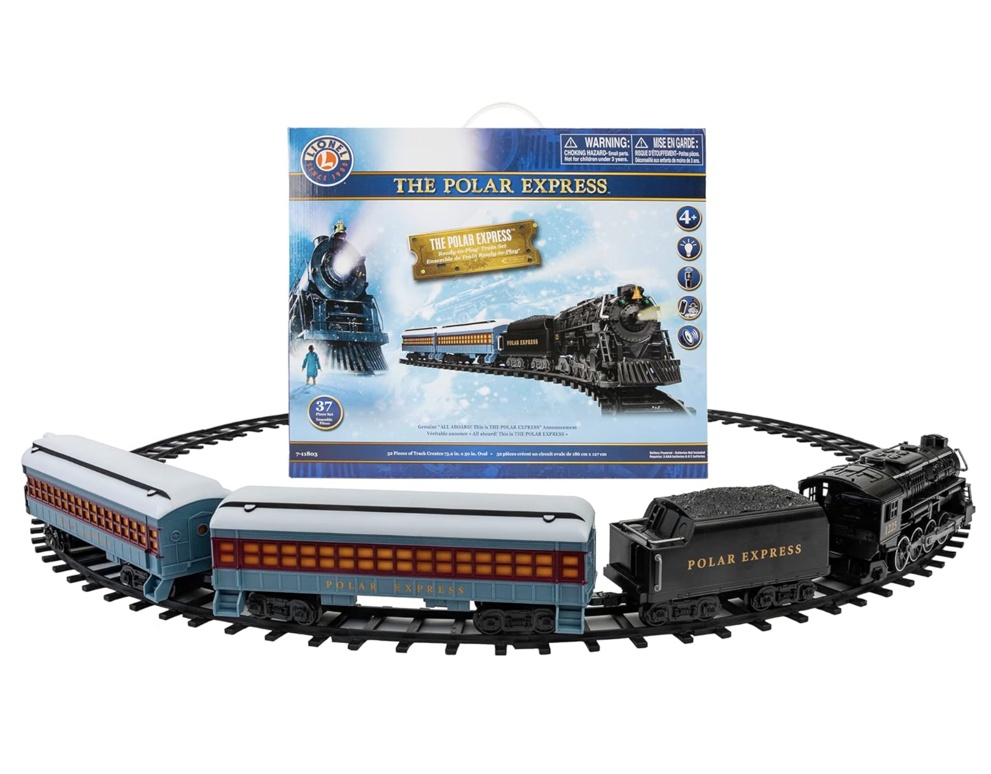 Lionel Polar Express Train Set classic holiday-themed train set with detailed engine and passenger cars