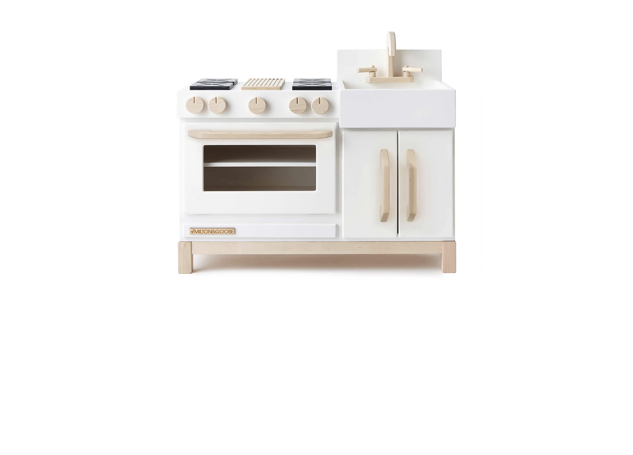 Milton & Goose Play Kitchen stylish wooden play kitchen for toddlers