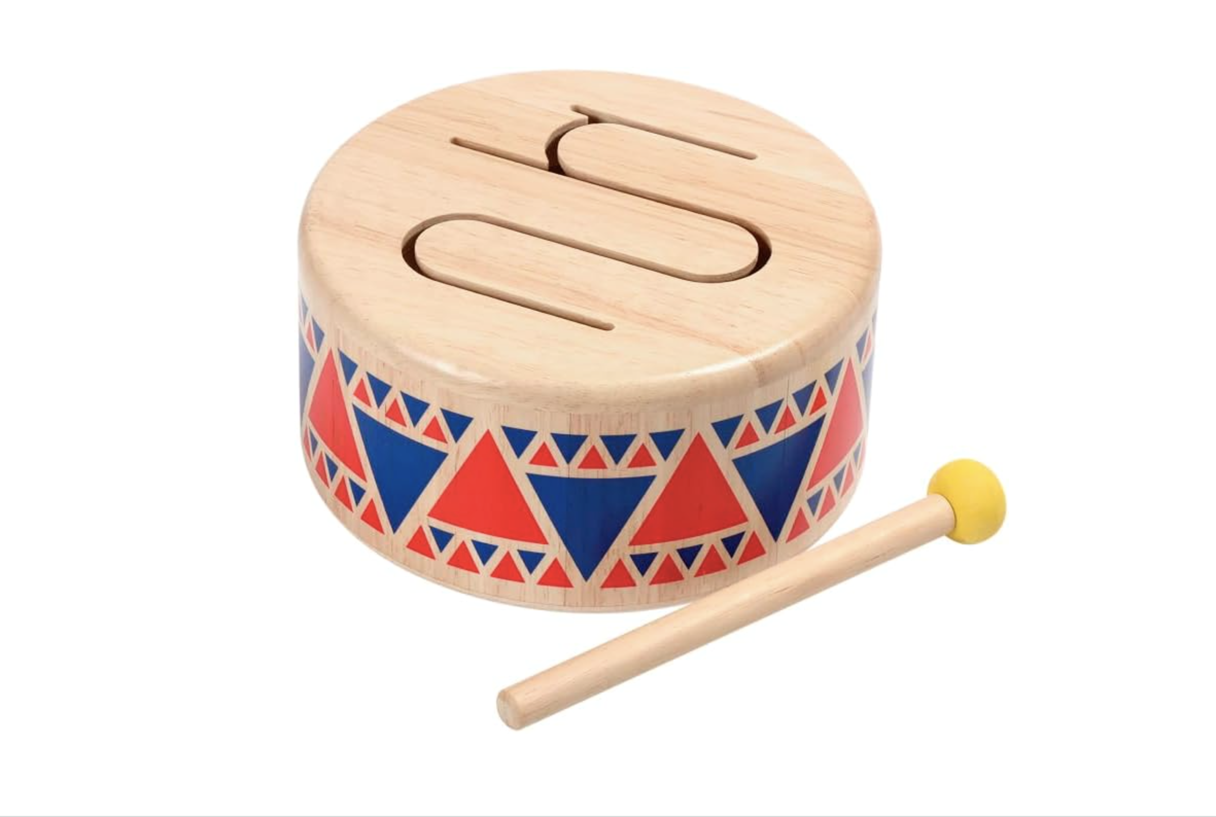 PlanToys Solid Drum wooden percussion toy for toddlers