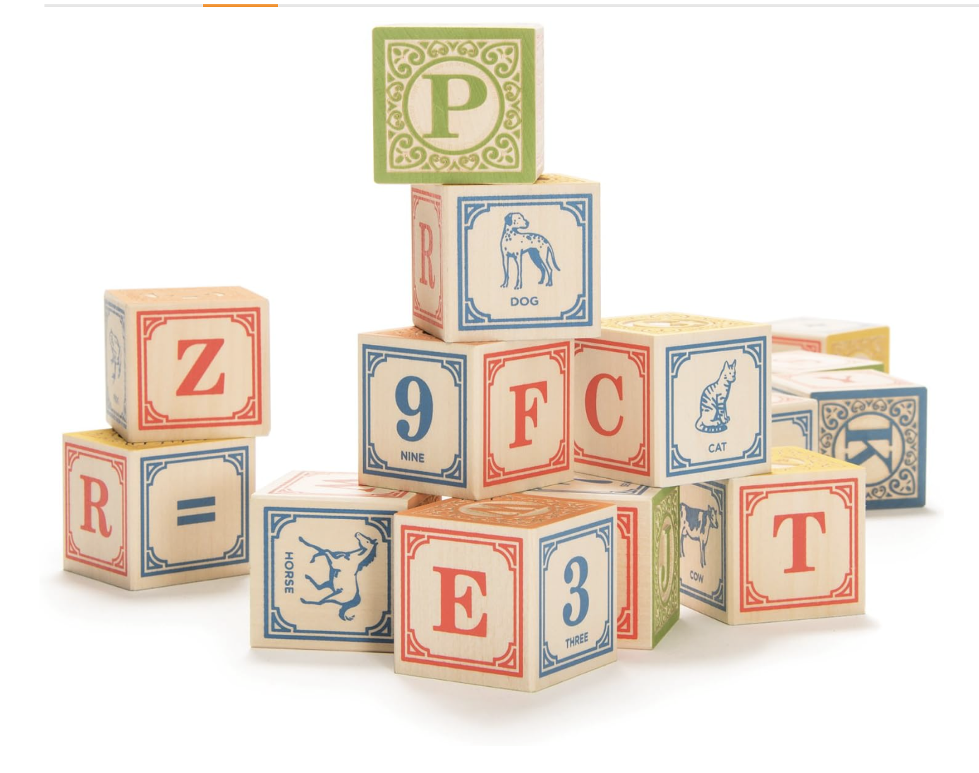 Uncle Goose Classic ABC Blocks educational wooden alphabet blocks for toddlers